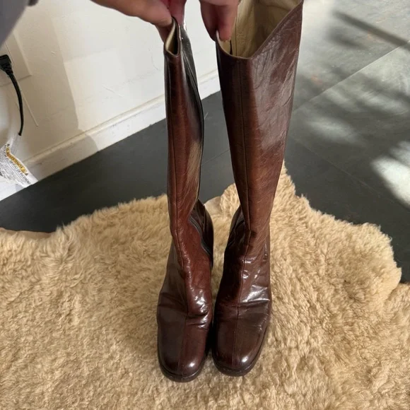 Miu Miu Dark Brown Heeled Boots - Picture 7 of 12